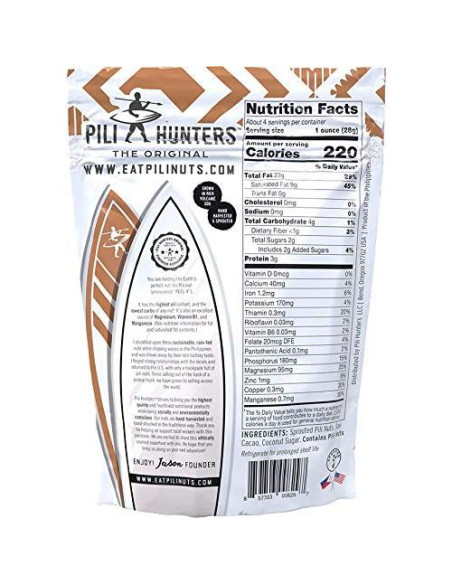 Nueces de Pili Germinadas Pili Hunters 113.4g Snack Vegano