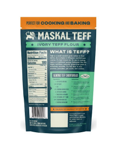 Harina de Teff Marfil Maskal 396g - Sin Gluten, Grano Entero 2