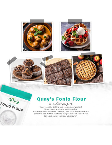 Harina de Fonio Quay Naturals 907g Sin Gluten No Transgénico