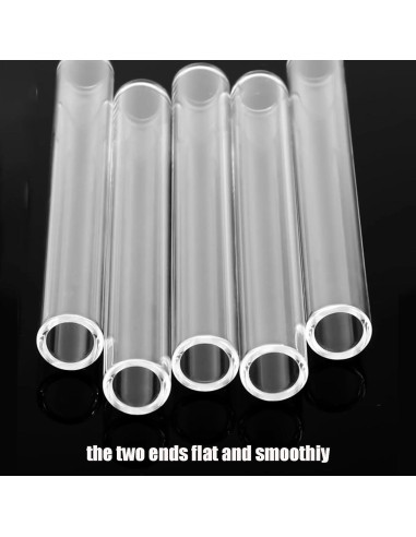 Tubo de vidrio de borosilicato LIFEHIM 6" (15.24cm) 12mm OD