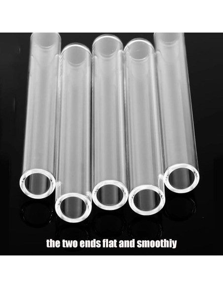 Tubo de vidrio de borosilicato LIFEHIM 6" (15.24cm) 12mm OD