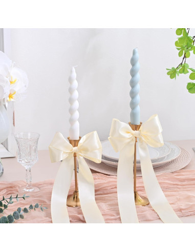 Cinta de satén marfil LEEQE 3.81 cm x 45.72 m para manualidades