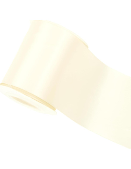 Cinta de Satén DINDOSAL Marfil 7.62 cm x 9.14 m Doble Cara