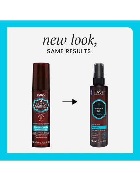 Aceite Capilar Reparador HASK Argan 3x71.5ml Vegano Sin Sulfatos