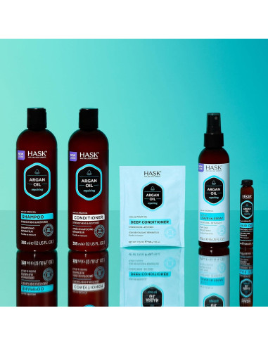 Aceite Capilar Reparador HASK Argan 3x71.5ml Vegano Sin Sulfatos