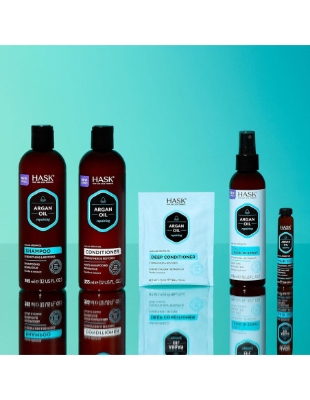 Aceite Capilar Reparador HASK Argan 3x71.5ml Vegano Sin Sulfatos