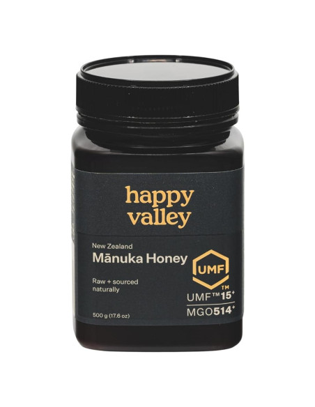 Miel de Manuka Cruda Happy Valley UMF 15+ MGO 514+ 500g