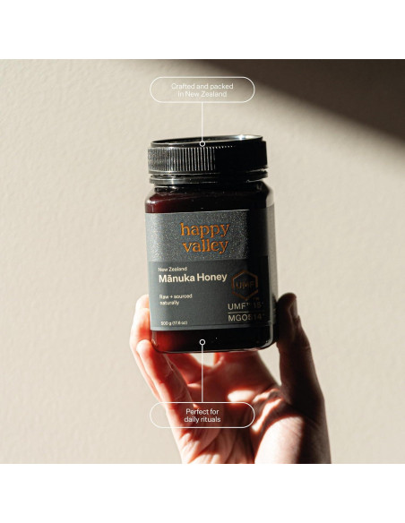 Miel de Manuka Cruda Happy Valley UMF 15+ MGO 514+ 500g