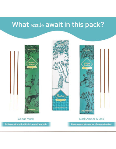 Incienso Carnatia Man Cave - 2 Aromas Masculinos Infundidos