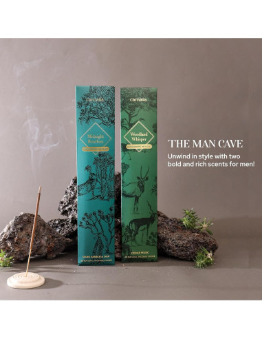 Incienso Carnatia Man Cave - 2 Aromas Masculinos Infundidos