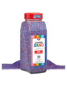 Arena de Color Hygloss - Mezcla Patriótica 1.36 kg para Manualidades