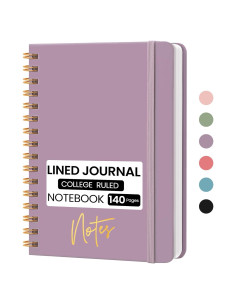 Cuaderno Espiral Tapa Dura CICPAP A5 Rayado Púrpura