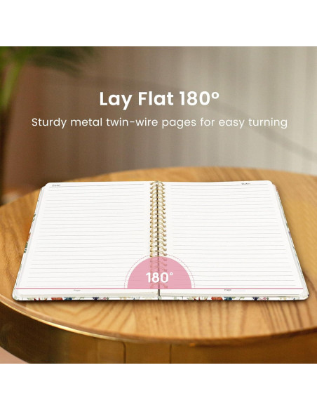 Cuaderno Espiral Taja A5 Floral 140 Páginas Rayadas