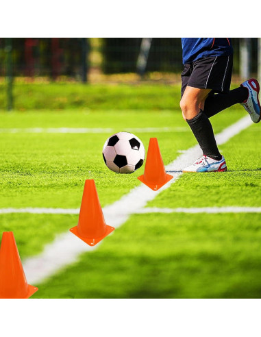 12 Conos Deportivos de Plástico Naranjas 18 cm LCPQMZGH