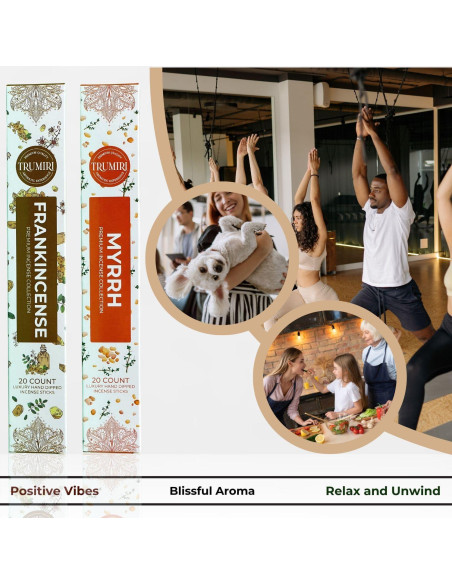 Varitas de Incienso TRUMIRI - 40 Piezas Incienso y Mirra