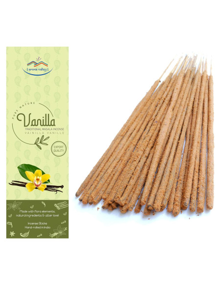Incienso Masala Natural Aroma Valley Vainilla 100g - 75 Varitas