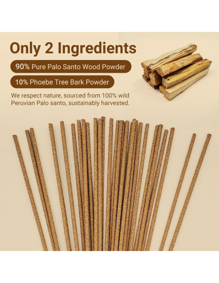Varitas de Incienso Palo Santo RRTPPT 30 Unidades 100% Natural