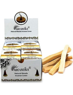 Conos de Incienso ARO VATIKA Palo Santo Védico 120 Unidades 2