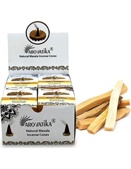 Conos de Incienso ARO VATIKA Palo Santo Védico 120 Unidades