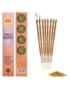 Varitas de Incienso Palo Santo Sagrada Madre 8pcs 23cm Ecológicas