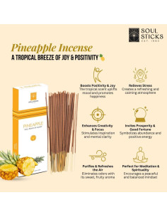Varitas de Incienso Premium Soul Sticks 90g Piña 22.86cm 2