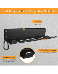 Soporte de Almacenamiento para Gimnasio Vehcarc - 8 Ganchos, 45 kg 2