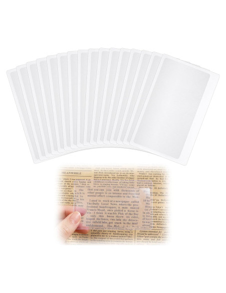 100 Tarjetas Lupa de Aumento Ubamdom 3x Portátiles 8.4x5.6cm