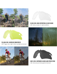 Gafas Tácticas Antivaho - 3 Lentes Intercambiables 2