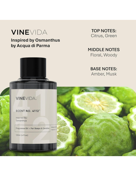 Aceite de Fragancia Osmanthus 120mL VINEVIDA para Velas y Jabones