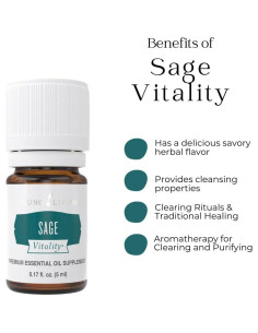 Aceite Esencial de Salvia Vitality Young Living 5ml Aromaterapia 2