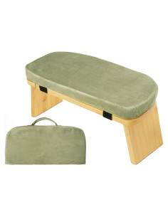 Banco de Yoga Ergonómico HUIJUBAO de Madera de Haya Verde