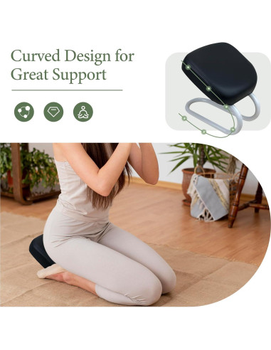 Banco de Meditación Ajustable Menolana Negro C para Yoga