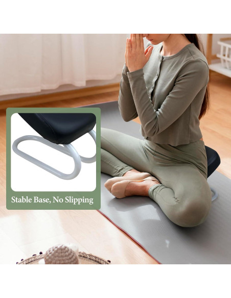 Banco de Meditación Ajustable Menolana Negro C para Yoga