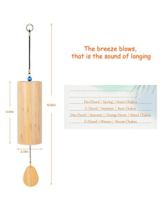 Campanas de Viento de Bambú Deekec Acorde Fm Primavera 198g 2