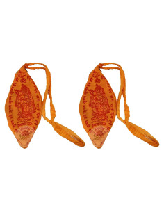 Bolsa de Japa Mala Gaumukhi IS4A Algodón Amarillo 25.4x22.9cm