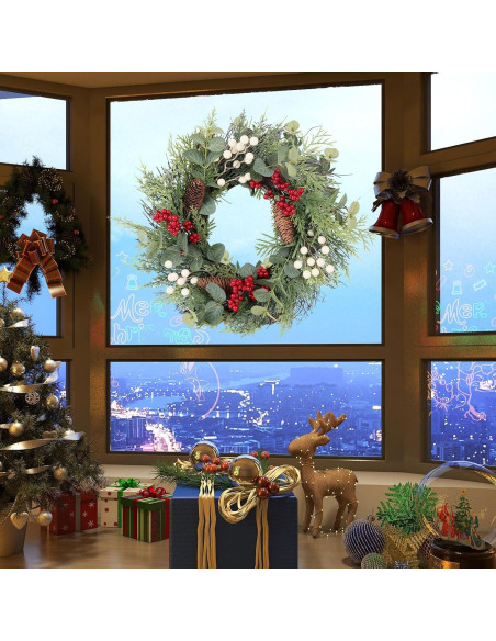 Corona de Navidad 55.88 cm Nisoger con Baya y Piña