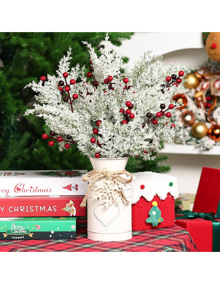 Juego de Decoración Navideña VAIPI 5 Piezas con Jarrón y Luces LED