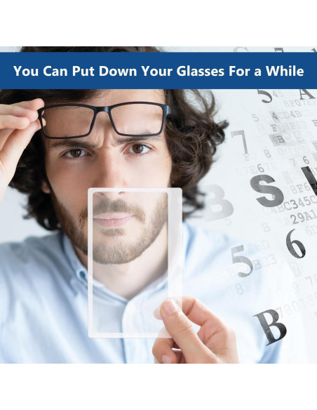 100 Tarjetas Lupa de Aumento Ubamdom 3x Portátiles 8.4x5.6cm