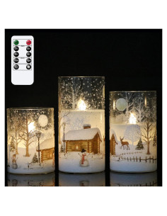 Velas LED sin llama DRomance con control remoto y temporizador