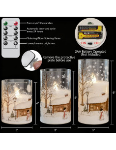 Velas LED sin llama DRomance con control remoto y temporizador 2