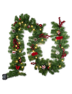 Guirnalda Navideña Artificial FUNPENY 2.74 m con 50 LED