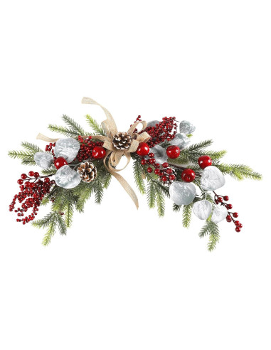 Guirnalda Navideña SHACOS 60 cm con Pino y Bayas Rojas