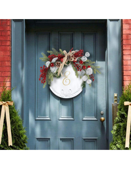 Guirnalda Navideña SHACOS 60 cm con Pino y Bayas Rojas