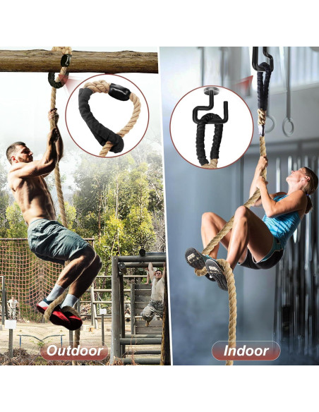 Cuerda de Escalada Keepark 3.05m Yute 1.5 Pulgadas Antideslizante