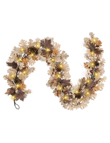 Guirnalda de Otoño Tulvend 1.83 m con 30 Luces Cálidas