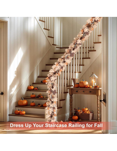 Guirnalda de Otoño Tulvend 1.83 m con 30 Luces Cálidas