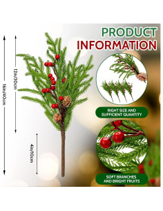 Ramas de Navidad Norfolk Pine Maysing 40 cm 5 Piezas 2
