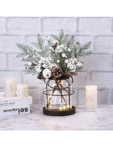 Jarrón de Granja Vintage Loninak con Luces LED 28x28x33cm