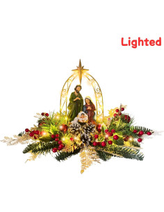 Escena de Natividad Iluminada Lnymura 50.8 cm con Temporizador 2