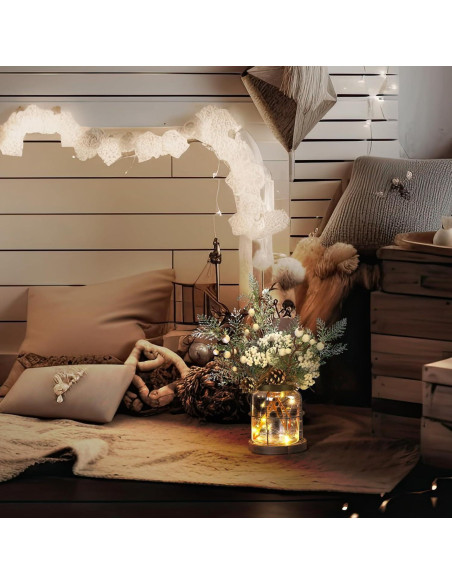 Jarrón de Granja Vintage Loninak con Luces LED 28x28x33cm